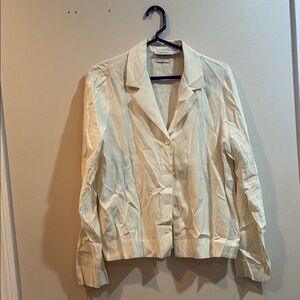 Calvin Klein Women's Cream Button Down